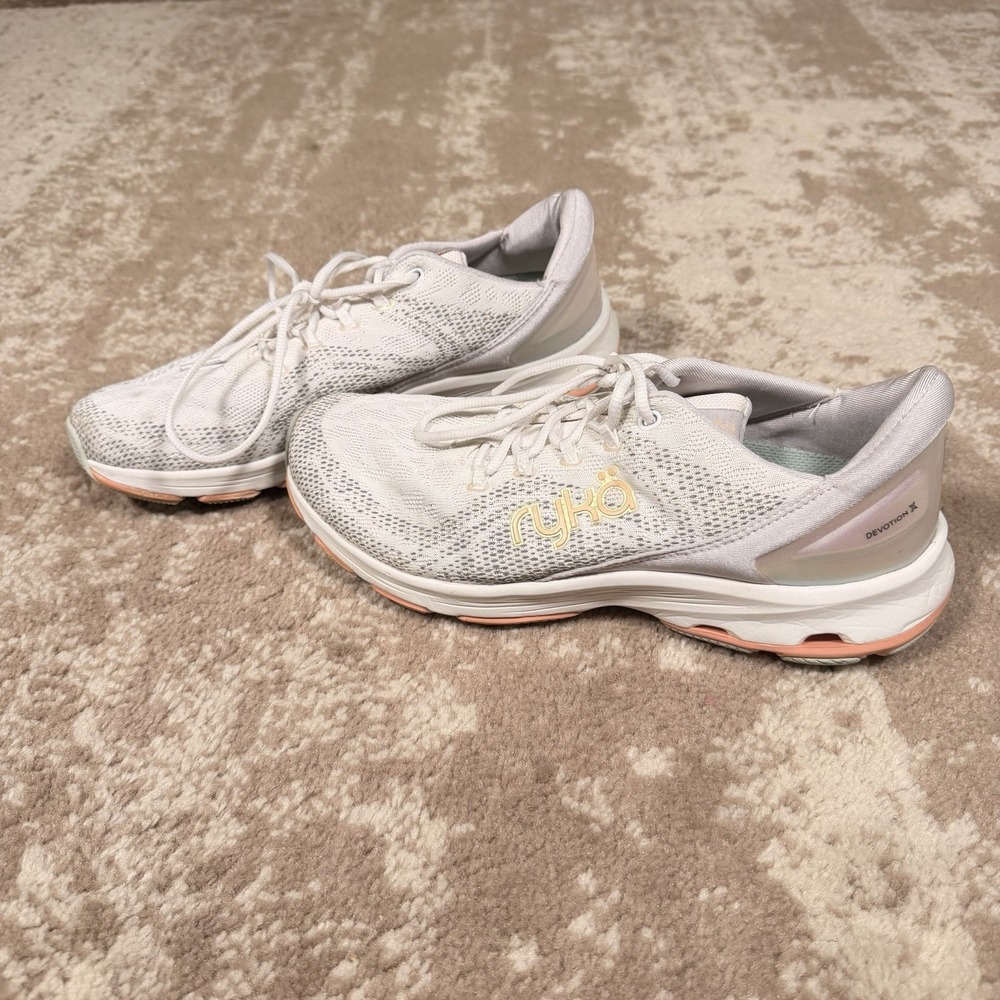 Rykä Devotion X Walking Shoes Women's 10 White Lace Up‎ Athletic Sneakers